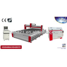 High pressure glass cutting machine by water jet with 2000mm*4000mm cutting table and 420Mpa pump